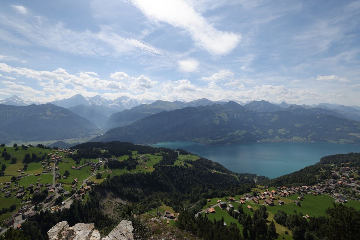 Blick auf Eiger, Mönch und Jungfrau