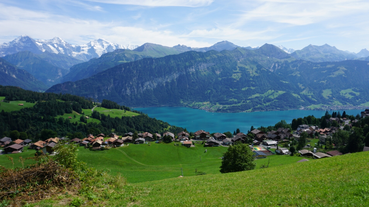 Ausblick auf Eiger, Mönch und Jungfrau