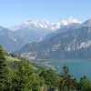 Eiger, Mönch und Jungfrau mit Thunersee