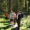 die Teilnehmer geniessen das Wandern