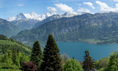 Ausblick vom sbt auf Eiger, Mönch und Jungfrau